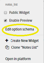 Widget Options Schema in Service Portal